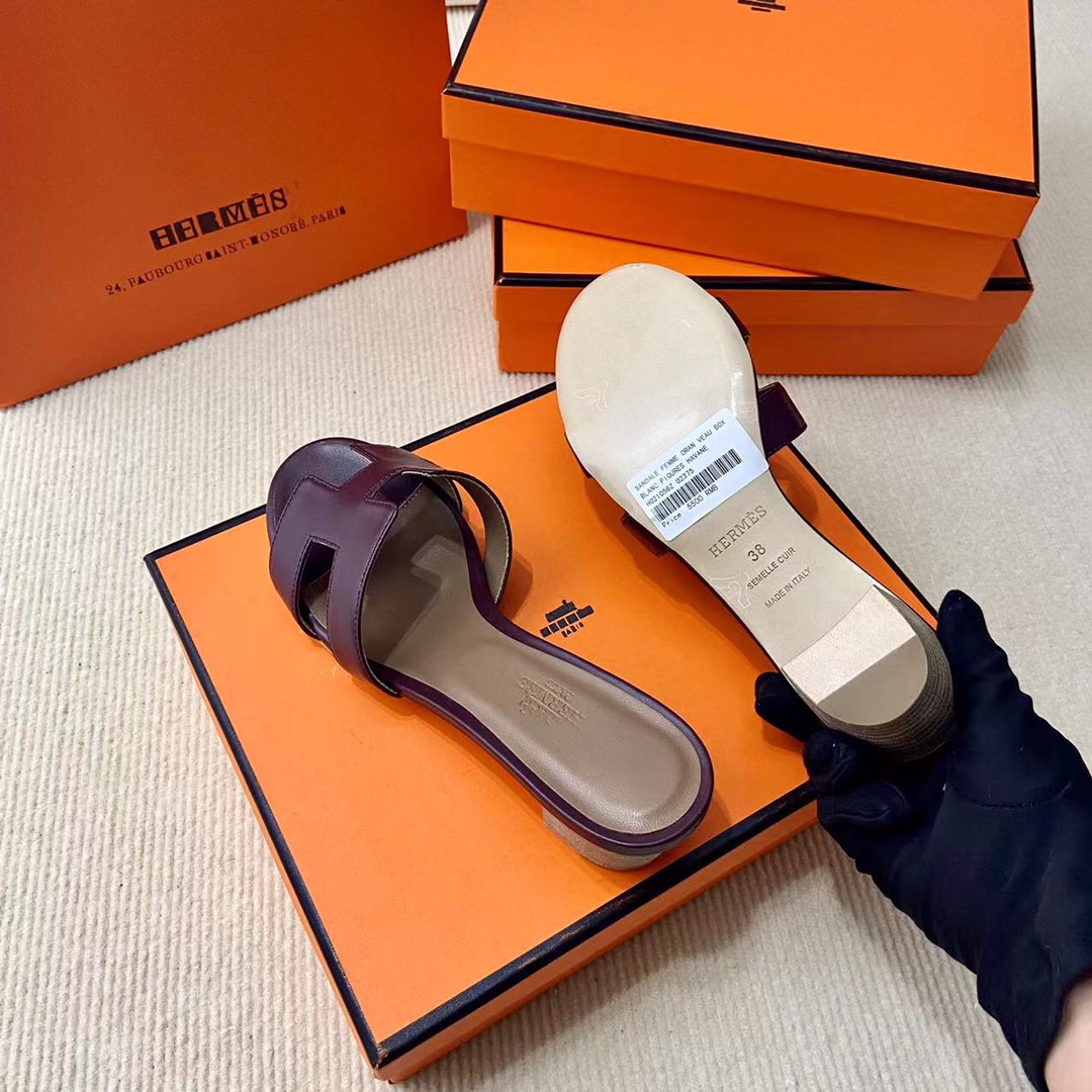 에르메스 올수공 오아시스 슬리퍼 샌들 스위프트 41